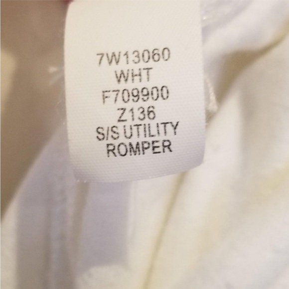 Lucky Brand Short Utility Romper in Milk size S - Picture 5 of 6